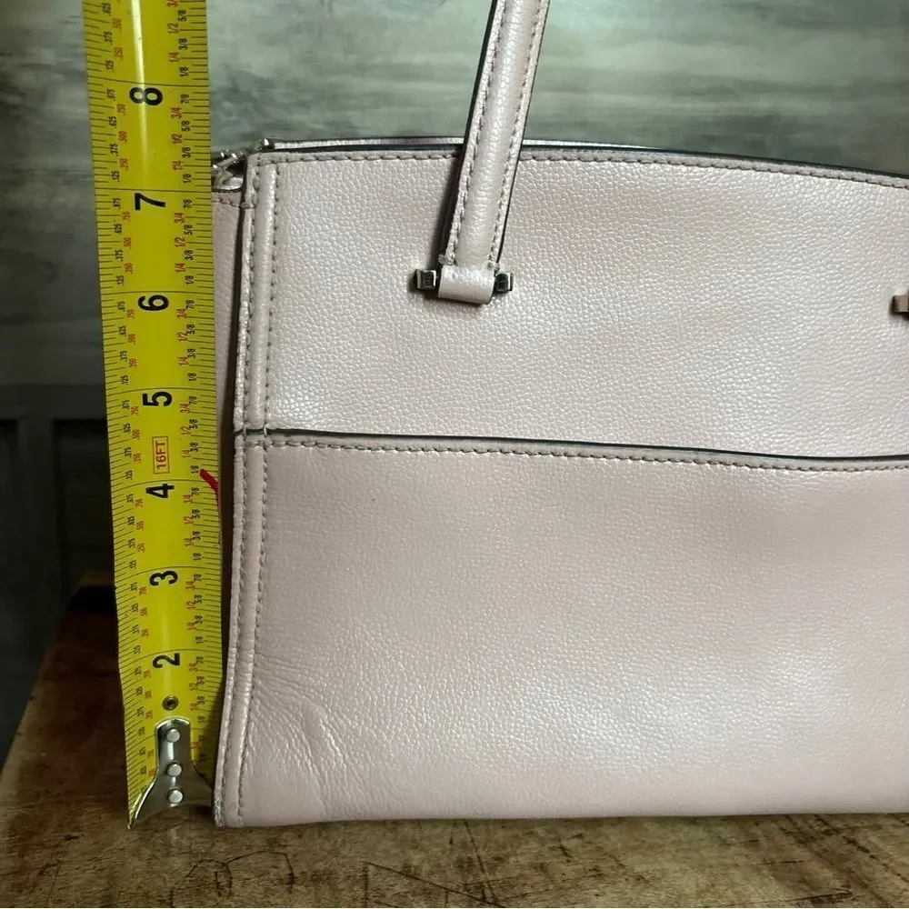 Kate Spade Light Pink Leather Purse with Handles & Shoulder Strap see INFO